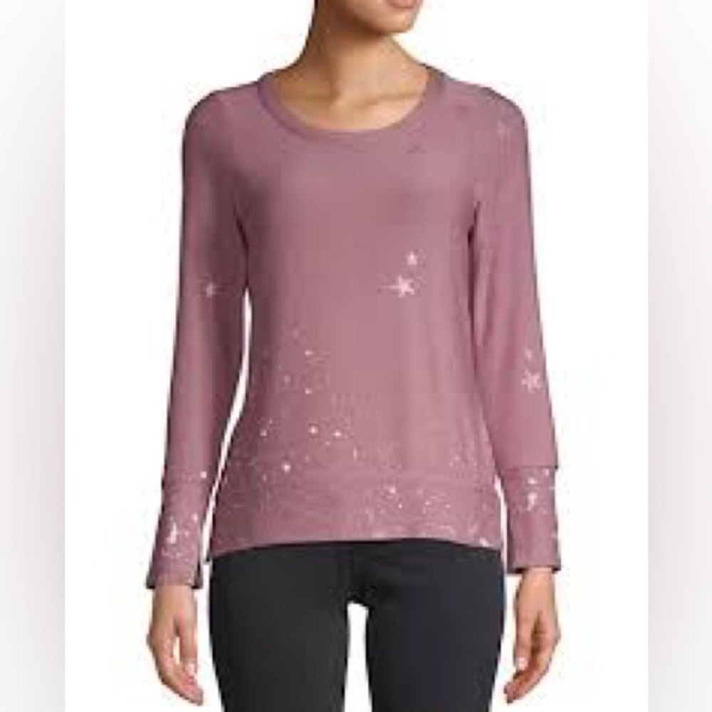 Chaser Star Splatter Pullover Sweatshirt Size L